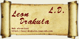 Leon Drakula vizit kartica